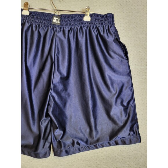 Starter Shorts Mens 3XL Dazzle Shiny Drawstring Navy Blue Gym Basketball Retro - Picture 6 of 13